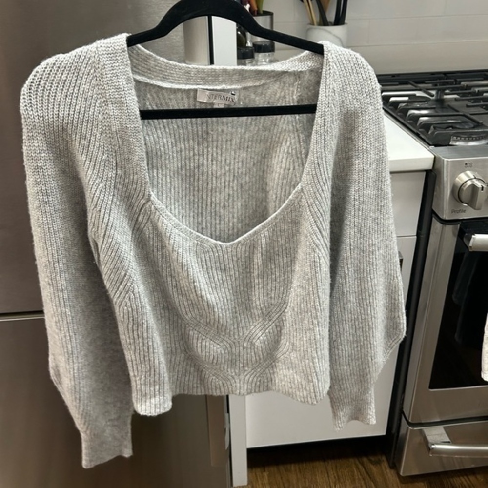 INTERMIX Prudence Rib Knit Sweater Size Large - Picture 5 of 16